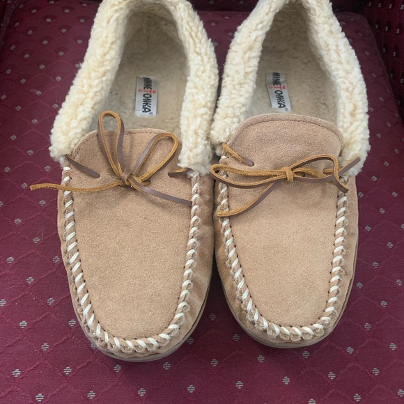 Mens Allen Minnetonka Moccasin Slippers Size 13 main image 4